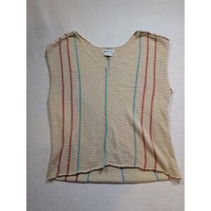 Prana striped cream sweater vest size S